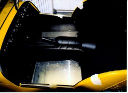Tunnel cover and seat back carpet LH view